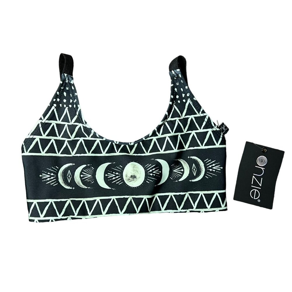Onzie Girls Graphic Elastic Sports Bra Size S 4 / 5 Gymnastics‎ Dance NWT